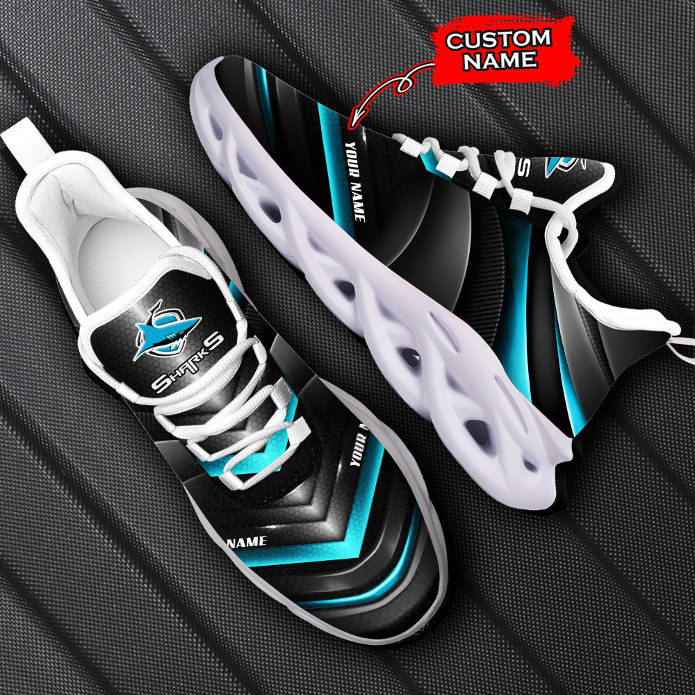 Ideafootwear Cronulla-Sutherland Sharks NRL Max Soul Shoes Sneakers For Men And Women