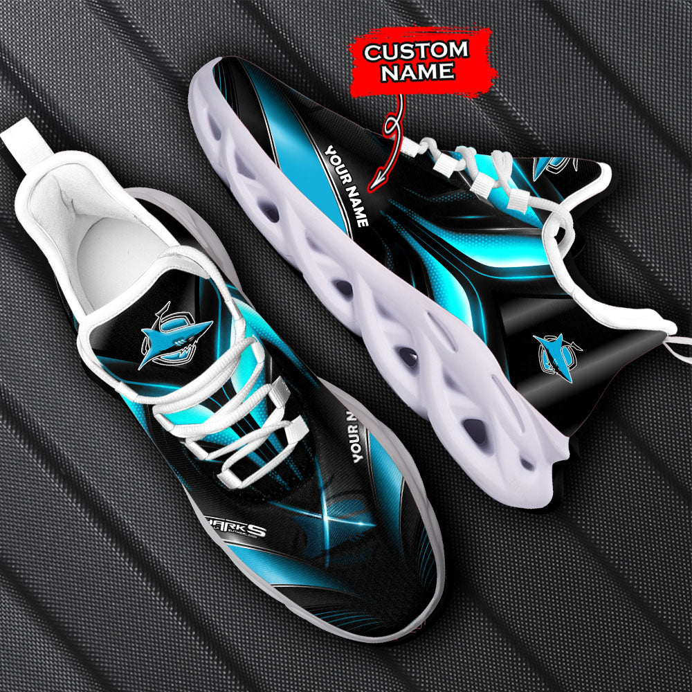 Ideafootwear Cronulla-Sutherland Sharks NRL Max Soul Shoes Sneakers For Men And Women