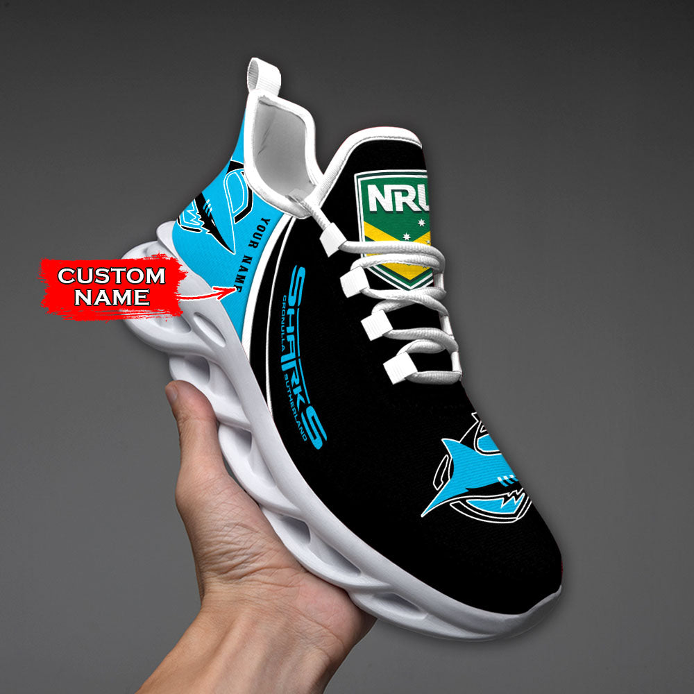 Ideafootwear Cronulla-Sutherland Sharks NRL Max Soul Shoes Sneakers For Men And Women