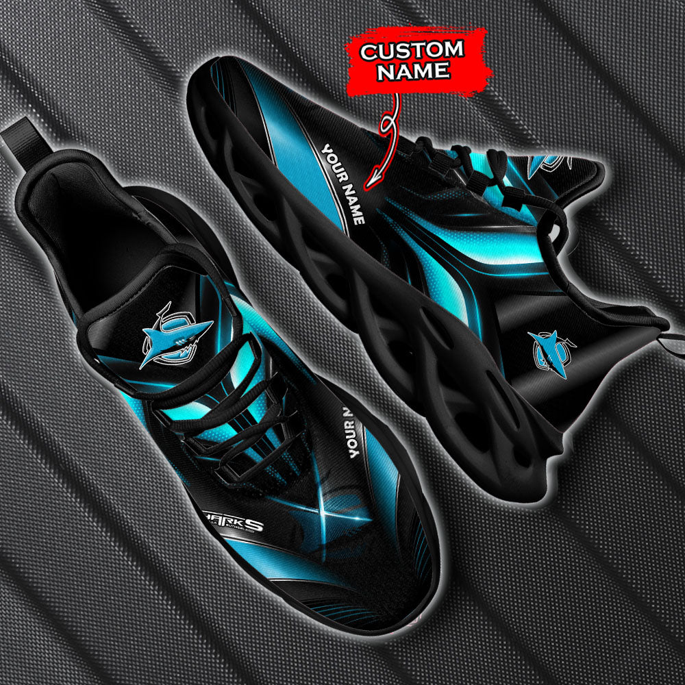 Ideafootwear Cronulla-Sutherland Sharks NRL Max Soul Shoes Sneakers For Men And Women