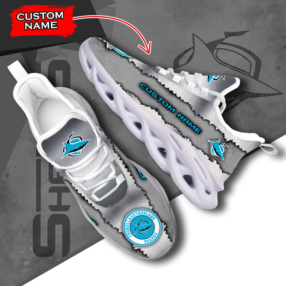 Ideafootwear Cronulla-Sutherland Sharks NRL Max Soul Shoes Sneakers For Men And Women