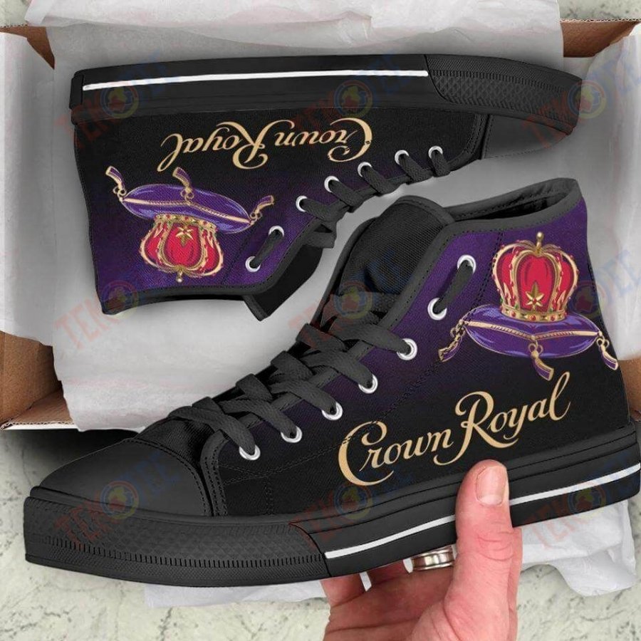 Ideafootwear Crown Royal High Top Canvas Sneakers Shoes For Men And Women
