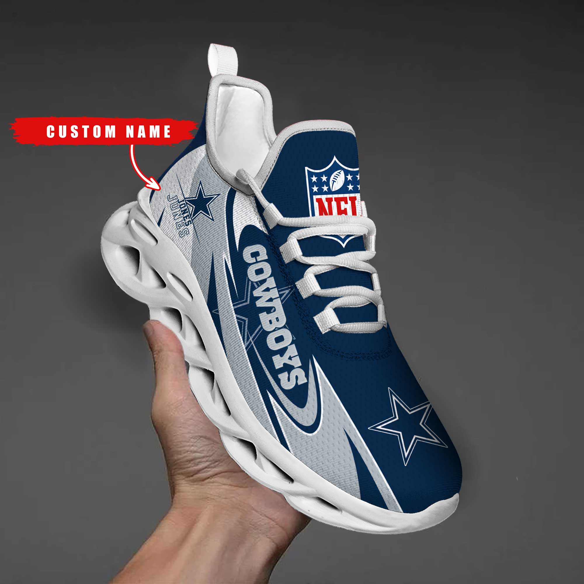 Ideafootwear Dallas Cowboys Max Soul Shoes Sneakers For Men And Women