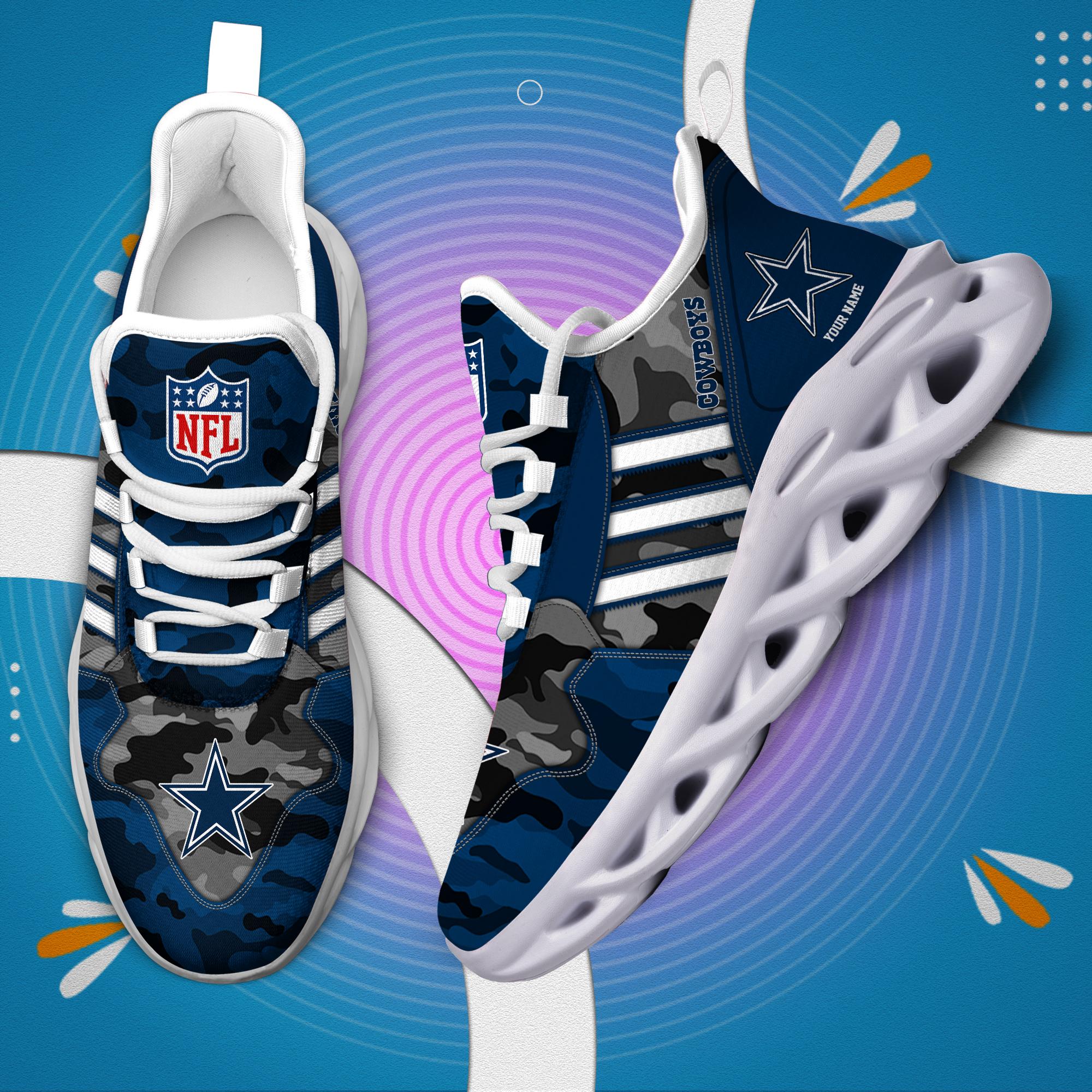 Ideafootwear Dallas Cowboys Max Soul Shoes Sneakers For Men And Women