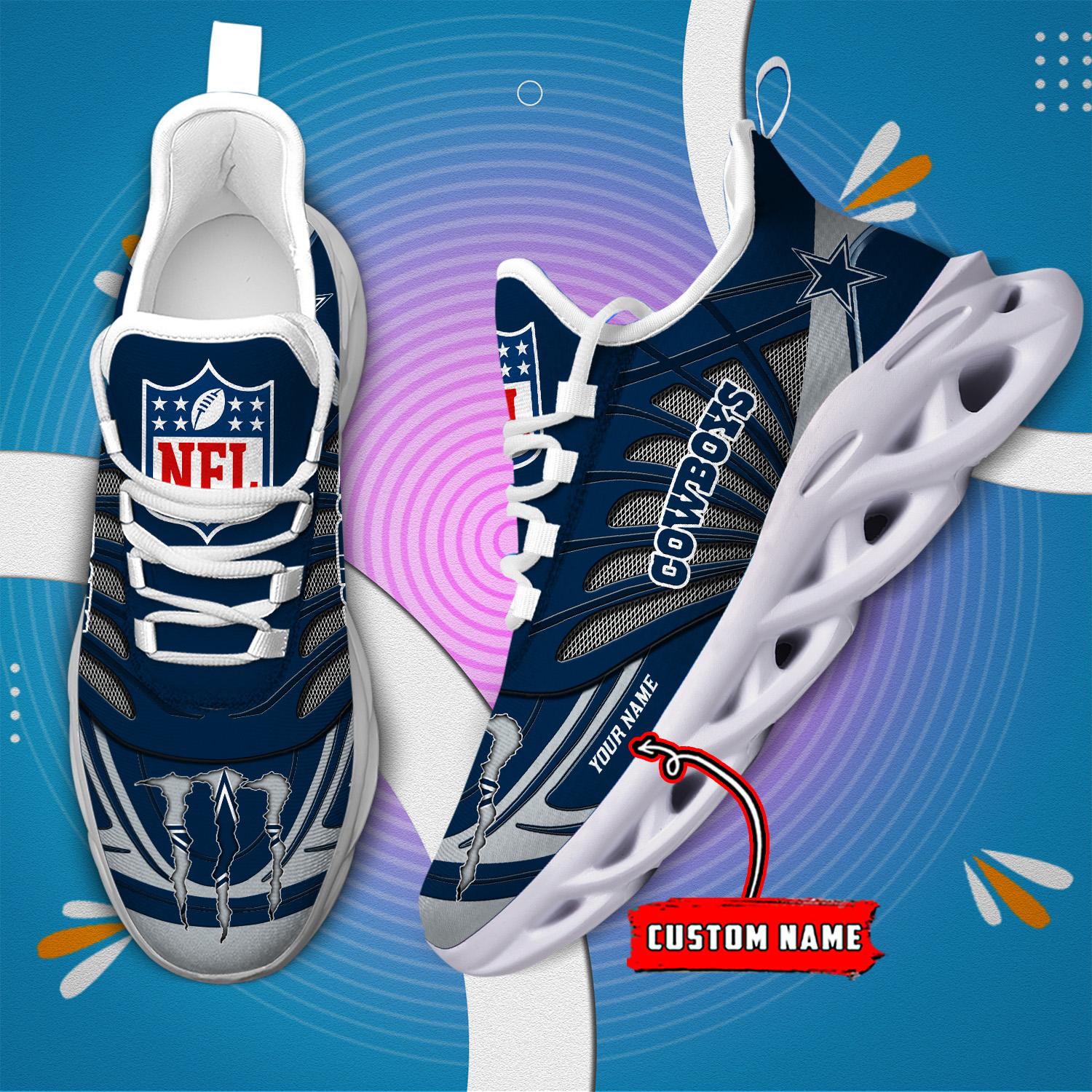 Ideafootwear Dallas Cowboys Max Soul Shoes Sneakers For Men And Women