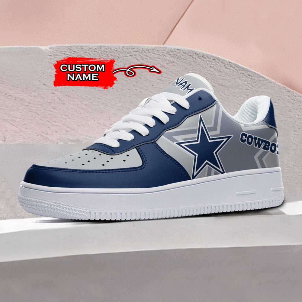 Ideafootwear Dallas Cowboys NFL Air Low-Top Sneakers Shoes For Men And Women