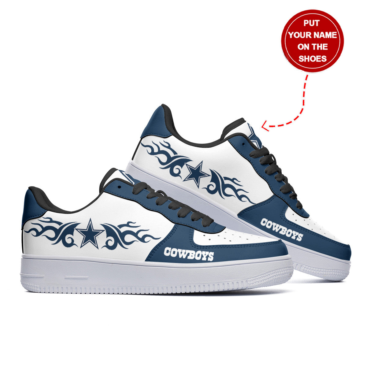 Ideafootwear Dallas Cowboys NFL Air Low-Top Sneakers Shoes For Men And Women