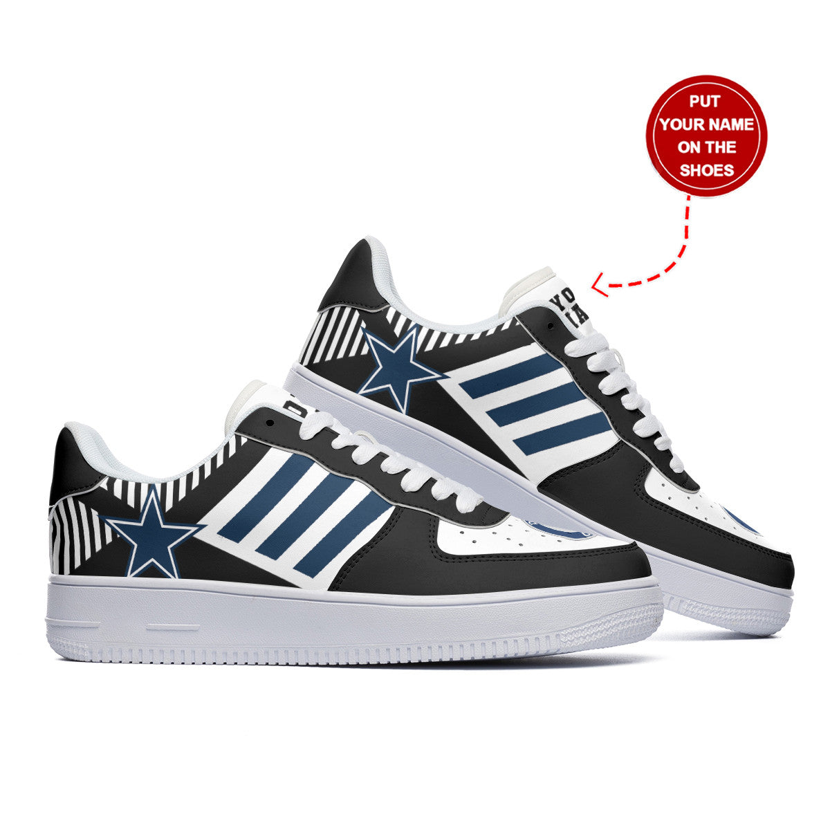 Ideafootwear Dallas Cowboys NFL Air Low-Top Sneakers Shoes For Men And Women