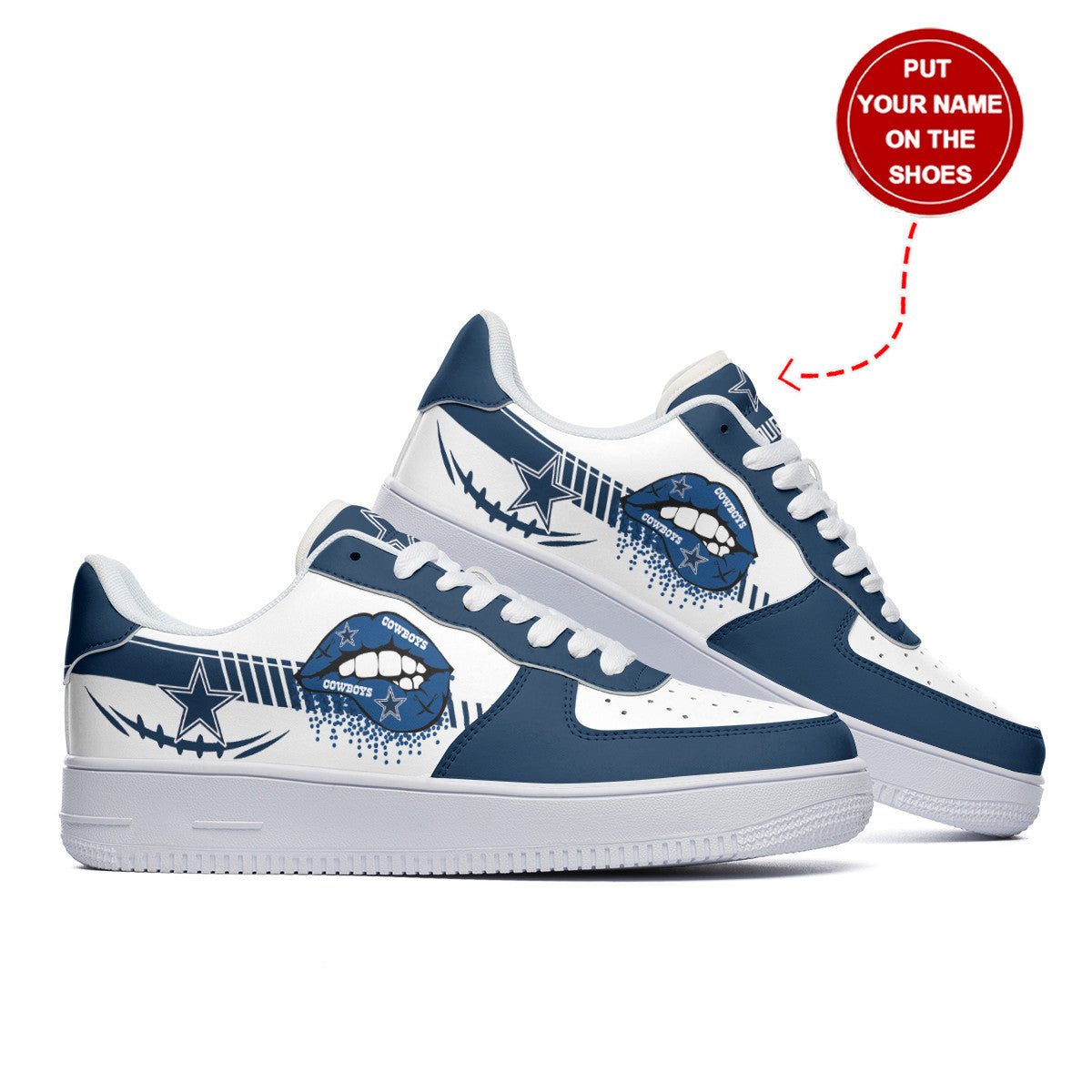 Ideafootwear Dallas Cowboys NFL Air Low-Top Sneakers Shoes For Men And Women