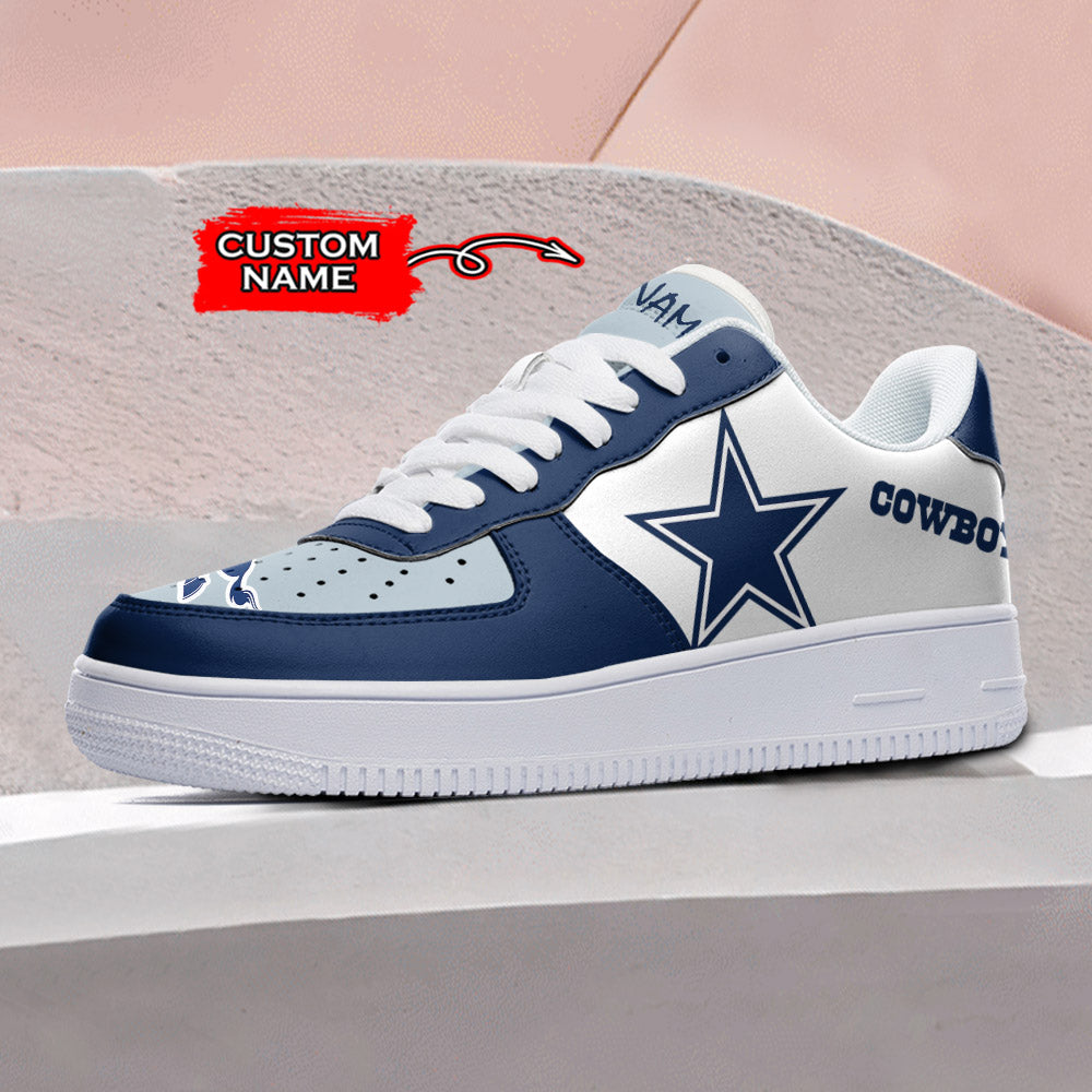 Ideafootwear Dallas Cowboys NFL Air Low-Top Sneakers Shoes For Men And Women