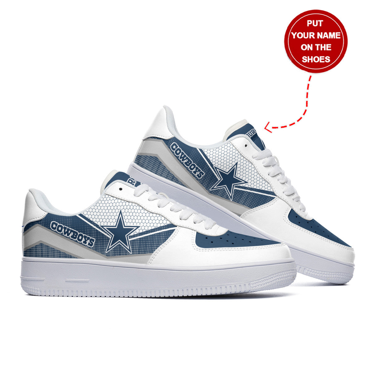 Ideafootwear Dallas Cowboys NFL Air Low-Top Sneakers Shoes For Men And Women