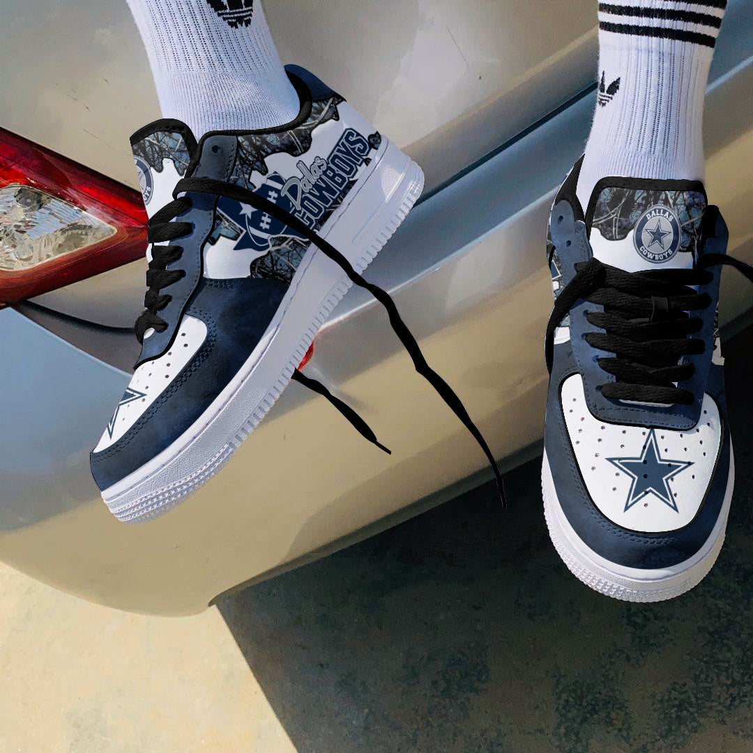 Ideafootwear Dallas Cowboys NFL Air Low-Top Sneakers Shoes For Men And Women