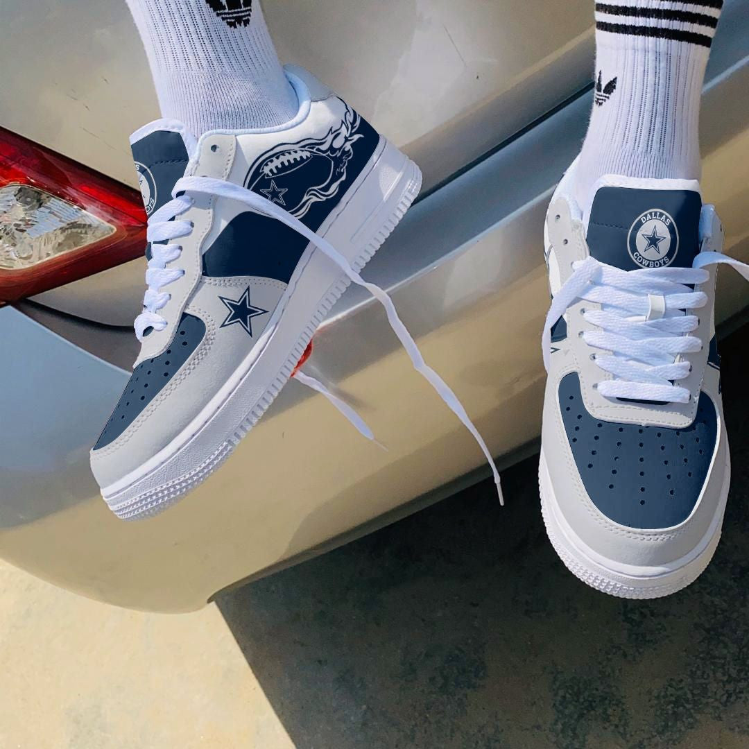 Ideafootwear Dallas Cowboys NFL Air Low-Top Sneakers Shoes For Men And Women