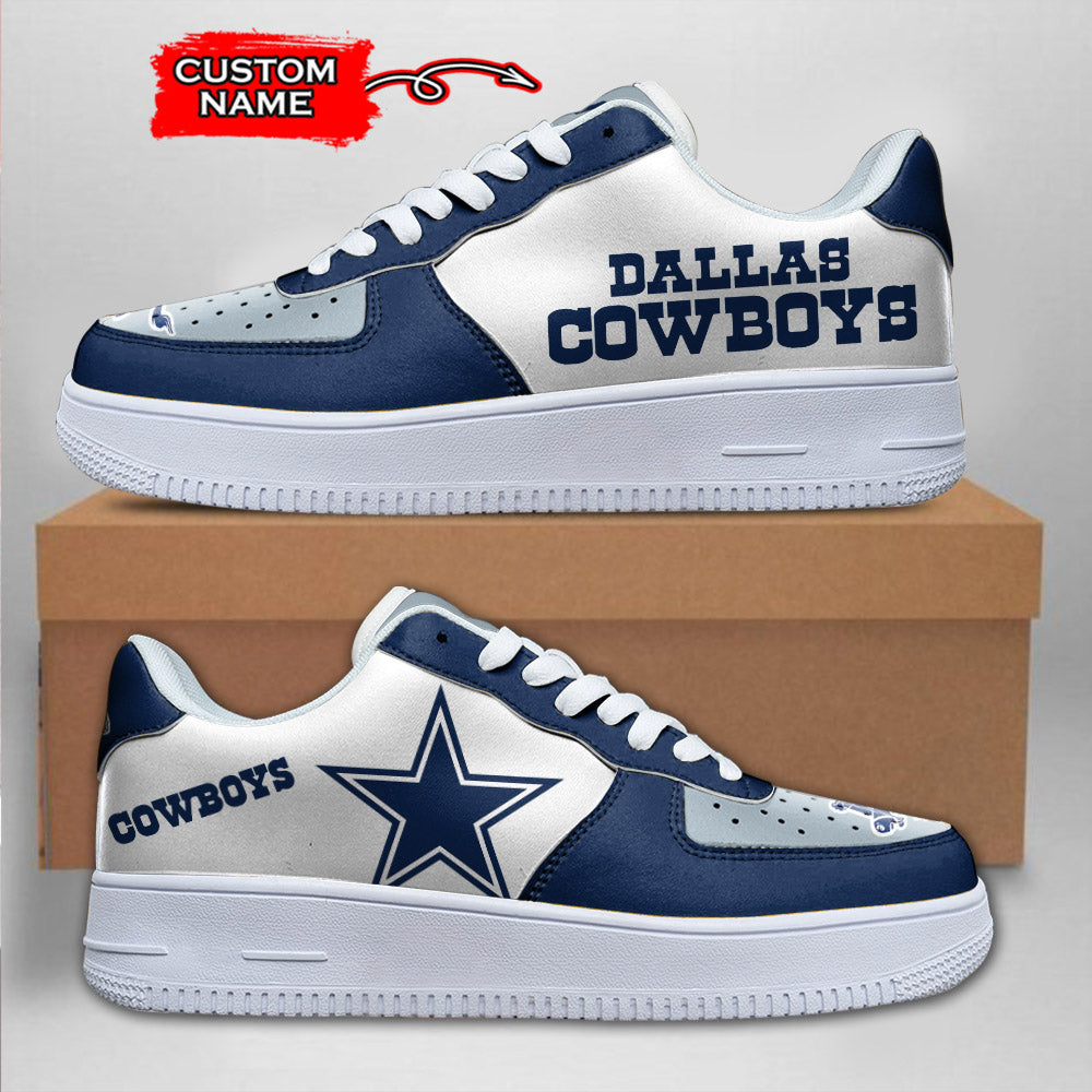 Ideafootwear Dallas Cowboys NFL Air Low-Top Sneakers Shoes For Men And Women