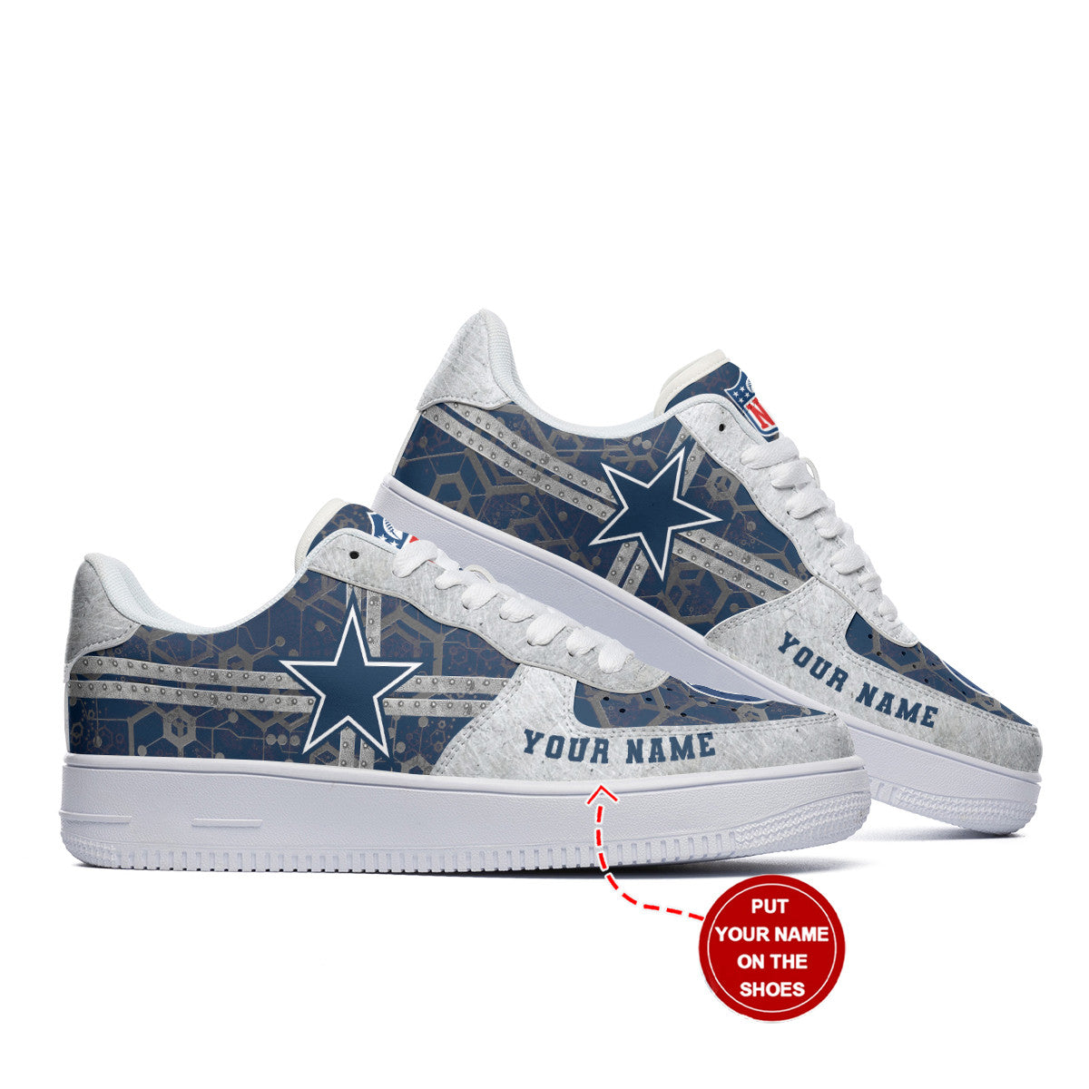 Ideafootwear Dallas Cowboys NFL Air Low-Top Sneakers Shoes For Men And Women