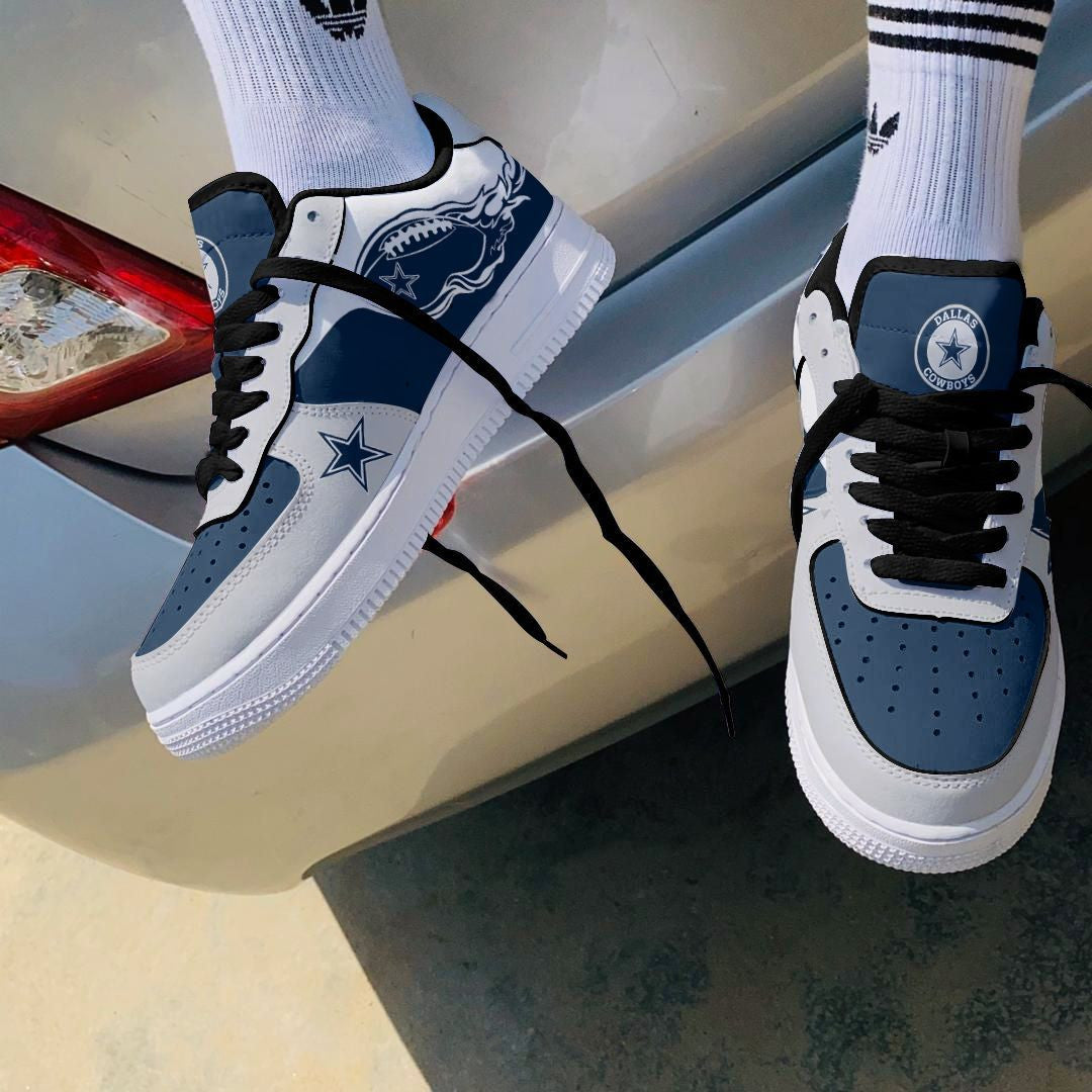 Ideafootwear Dallas Cowboys NFL Air Low-Top Sneakers Shoes For Men And Women