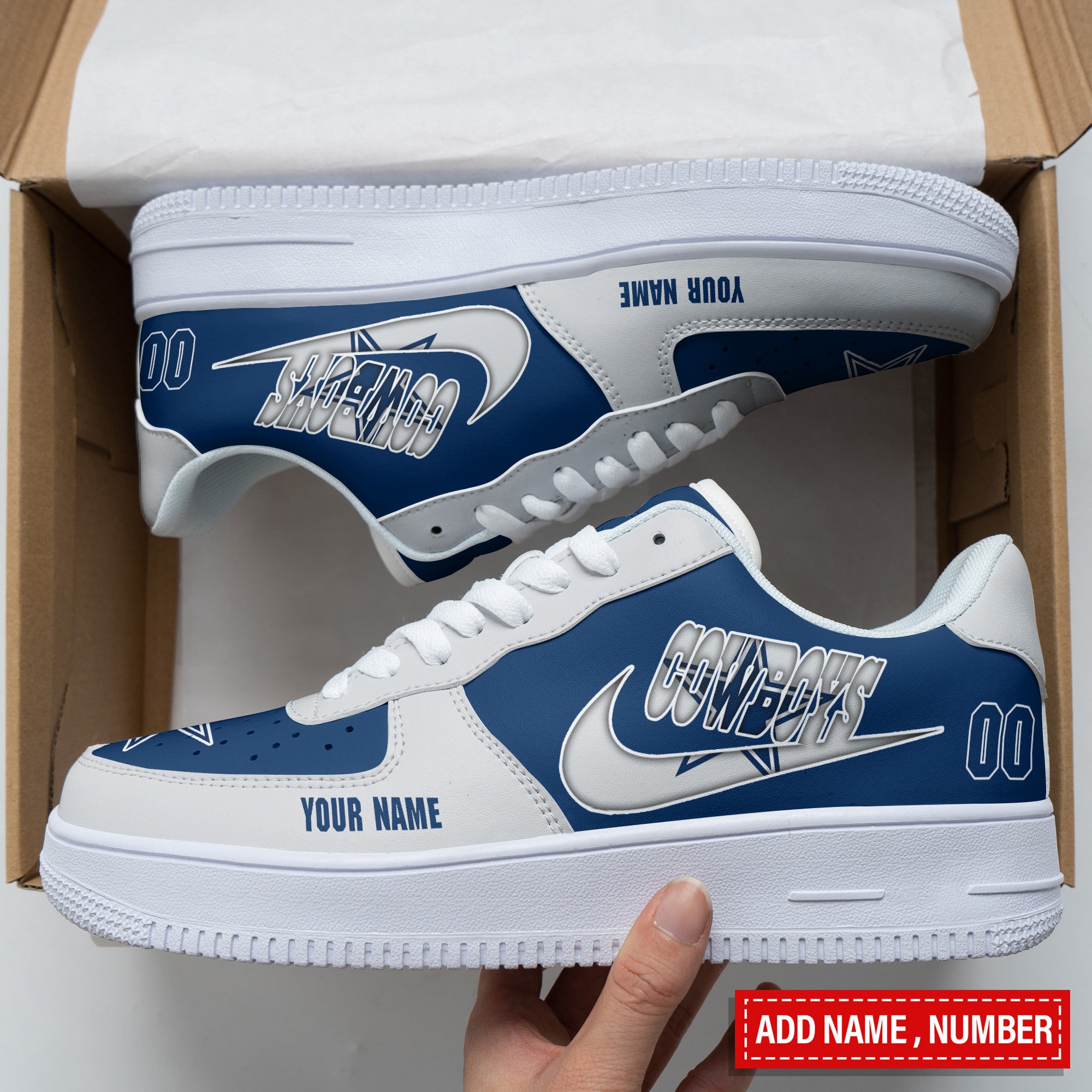 Ideafootwear Dallas Cowboys NFL Air Low-Top Sneakers Shoes For Men And Women