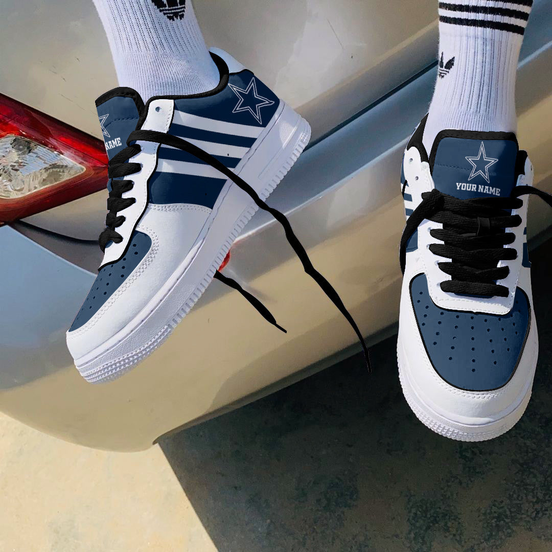 Ideafootwear Dallas Cowboys NFL Air Low-Top Sneakers Shoes For Men And Women