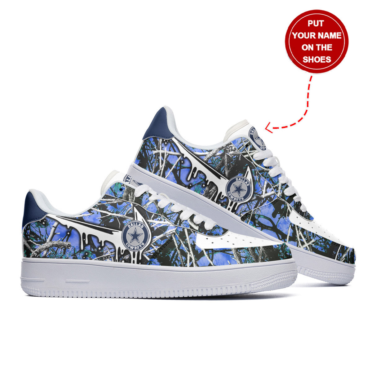 Ideafootwear Dallas Cowboys NFL Air Low-Top Sneakers Shoes For Men And Women