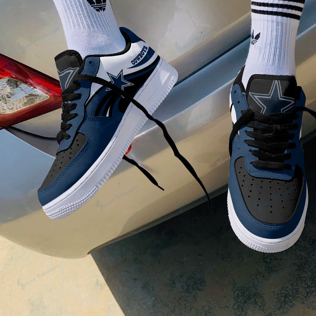 Ideafootwear Dallas Cowboys NFL Air Low-Top Sneakers Shoes For Men And Women