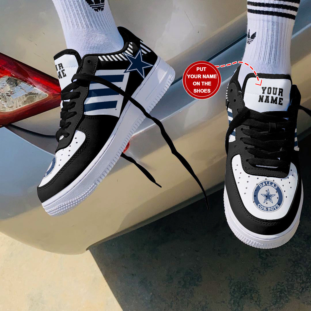 Ideafootwear Dallas Cowboys NFL Air Low-Top Sneakers Shoes For Men And Women