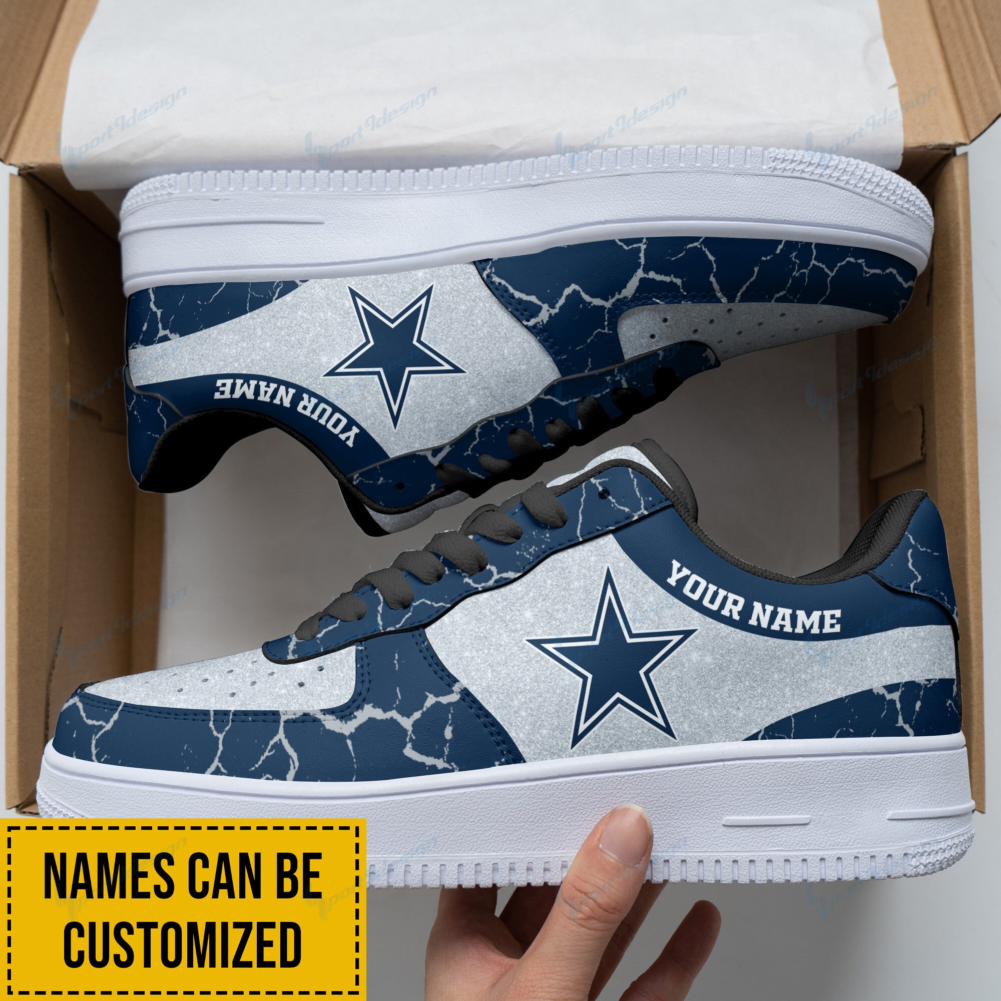 Ideafootwear Dallas Cowboys NFL Air Low-Top Sneakers Shoes For Men And Women