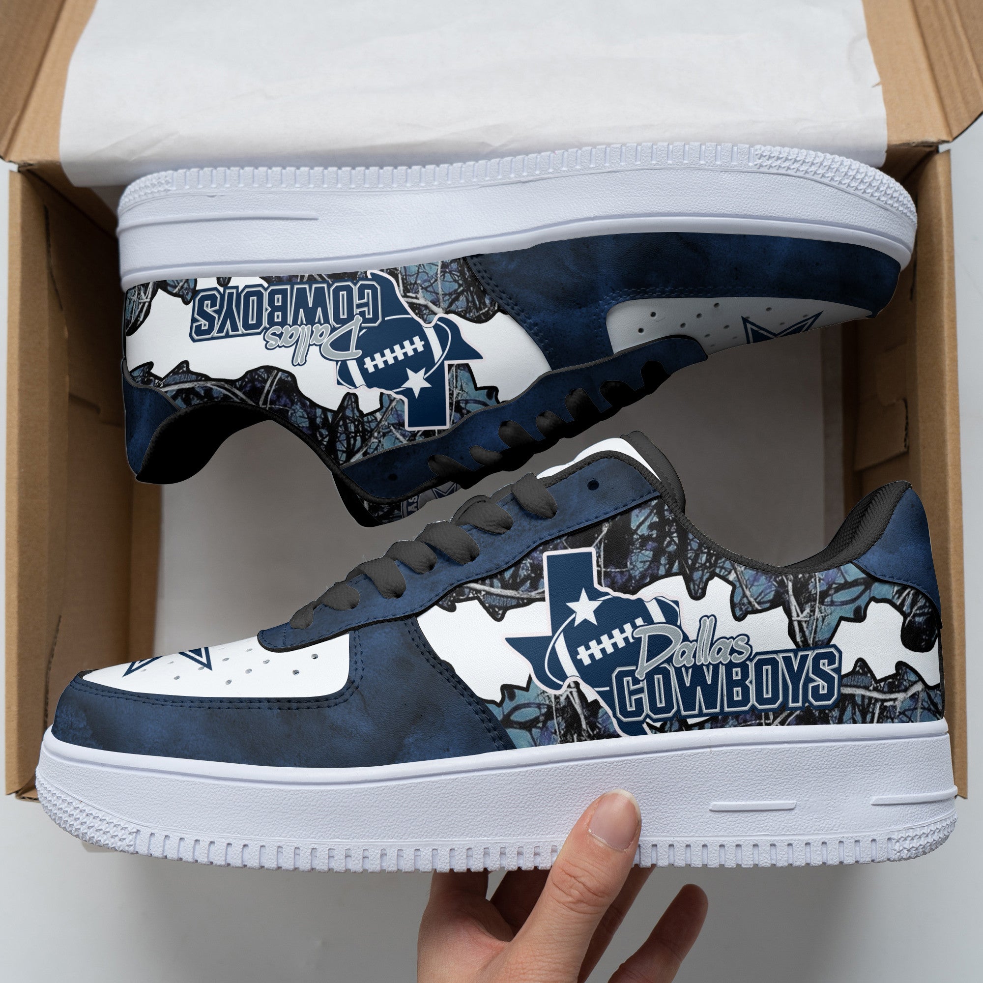 Ideafootwear Dallas Cowboys NFL Air Low-Top Sneakers Shoes For Men And Women