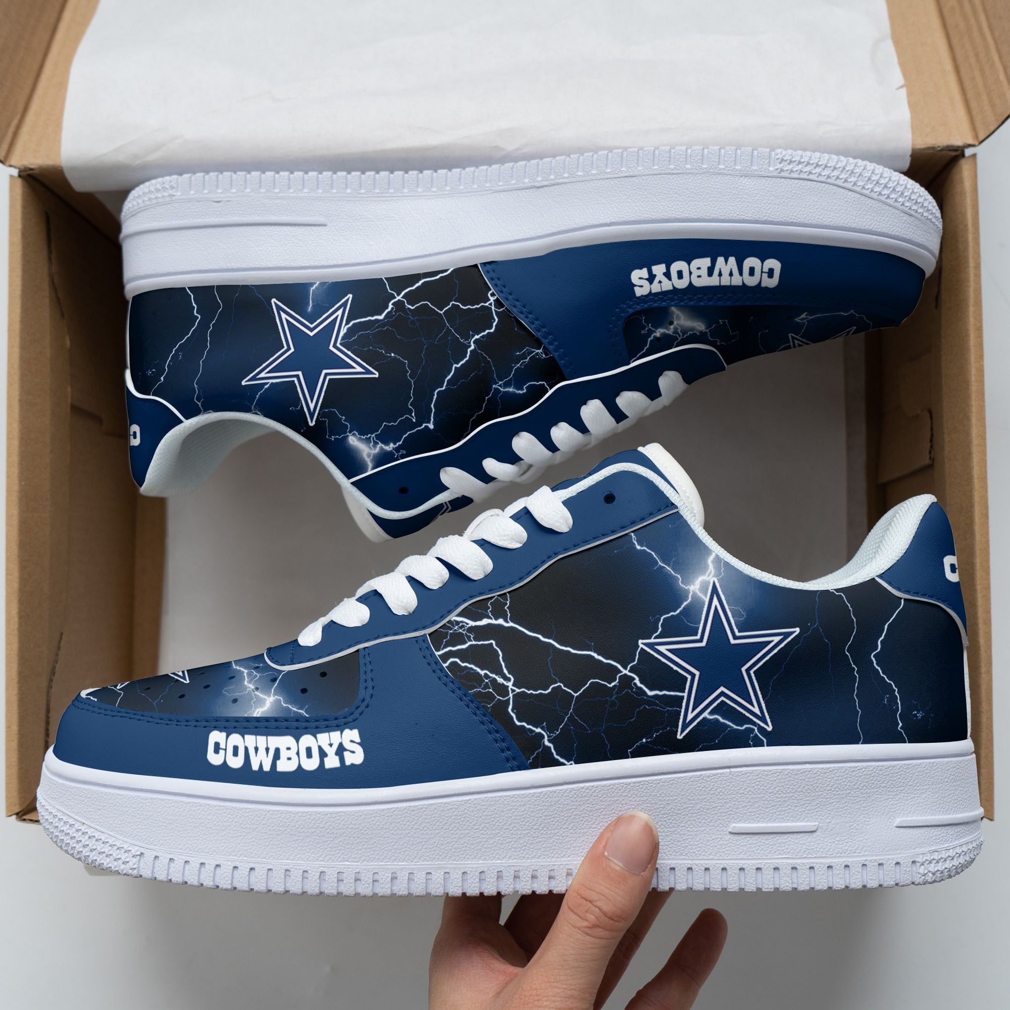 Ideafootwear Dallas Cowboys NFL Air Low-Top Sneakers Shoes For Men And Women