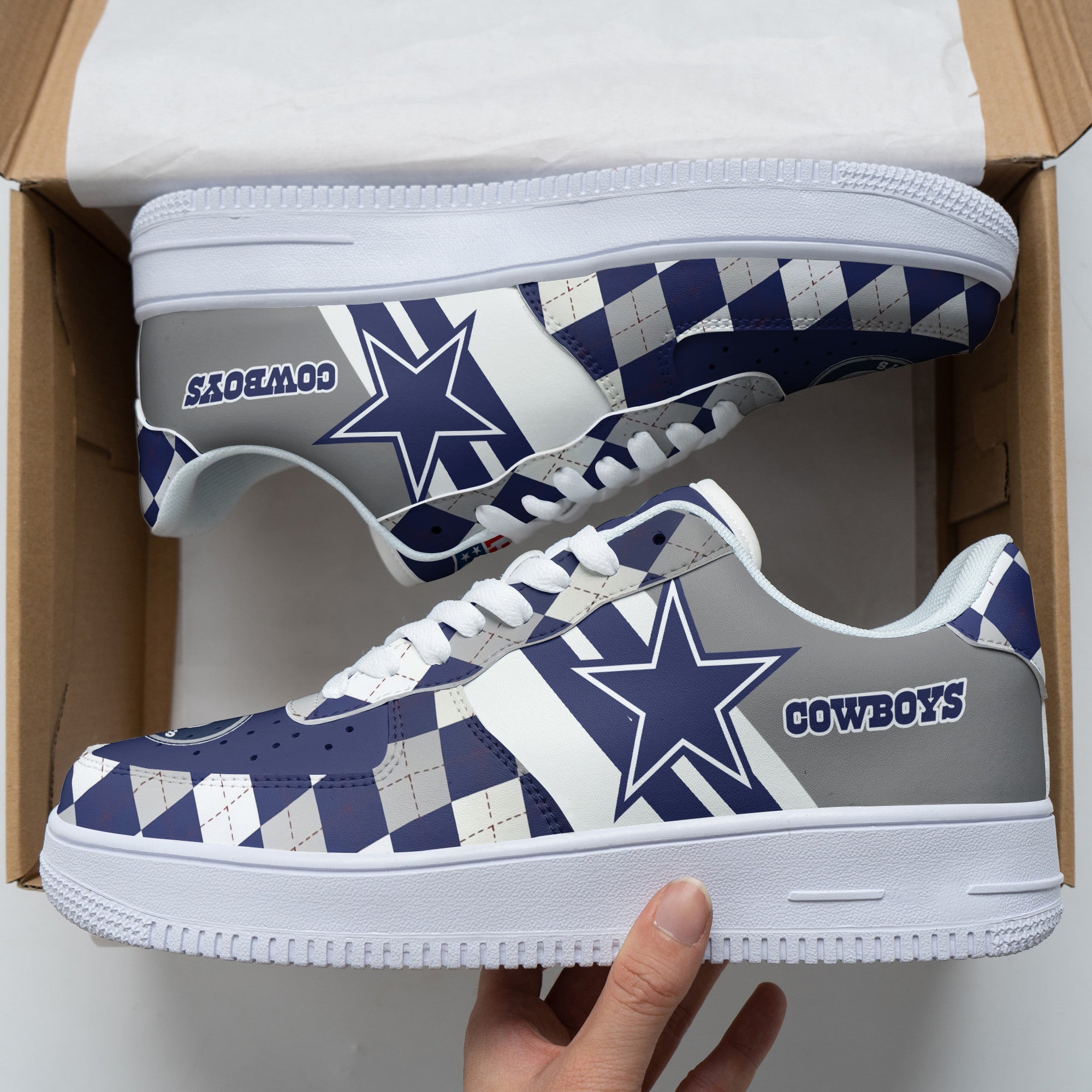 Ideafootwear Dallas Cowboys NFL Air Low-Top Sneakers Shoes For Men And Women