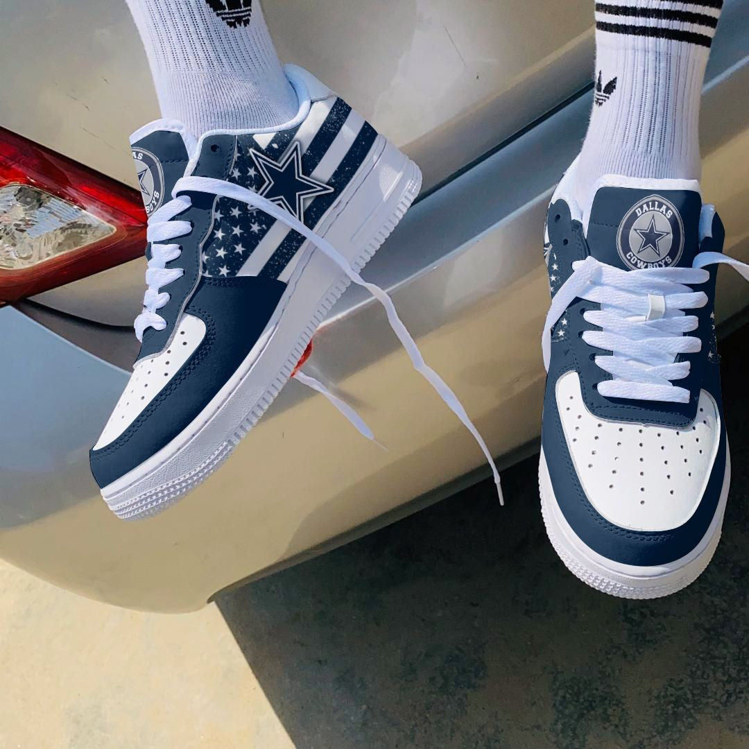 Ideafootwear Dallas Cowboys NFL Air Low-Top Sneakers Shoes For Men And Women