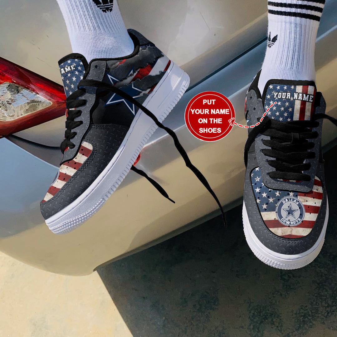 Ideafootwear Dallas Cowboys NFL Air Low-Top Sneakers Shoes For Men And Women