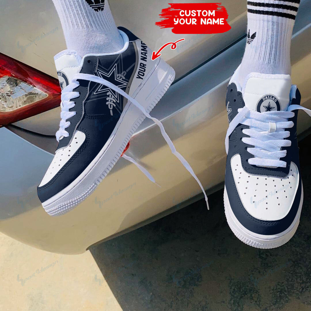 Ideafootwear Dallas Cowboys NFL Air Low-Top Sneakers Shoes For Men And Women