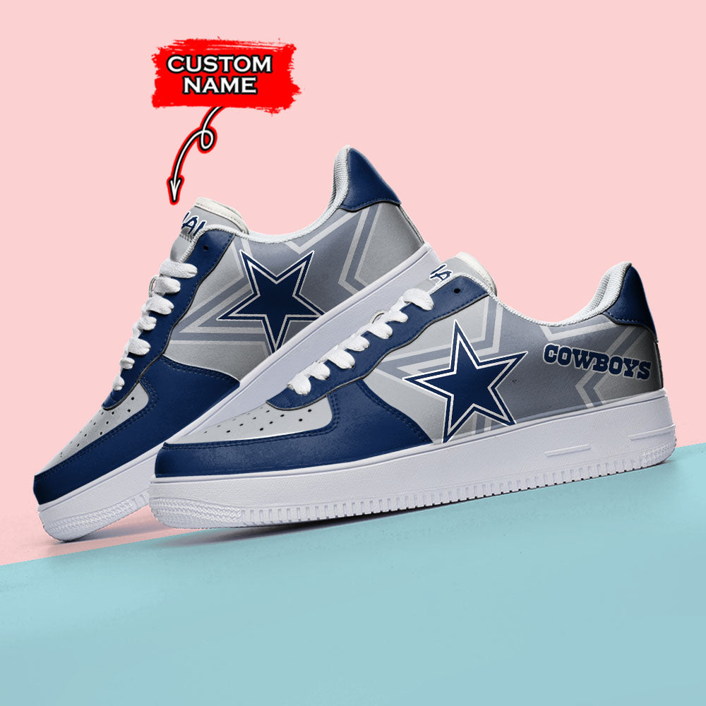 Ideafootwear Dallas Cowboys NFL Air Low-Top Sneakers Shoes For Men And Women