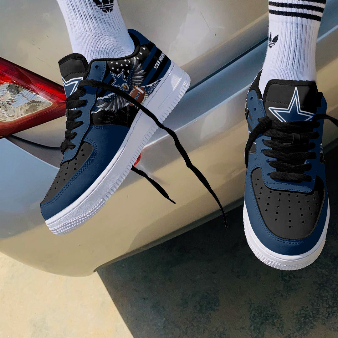 Ideafootwear Dallas Cowboys NFL Air Low-Top Sneakers Shoes For Men And Women
