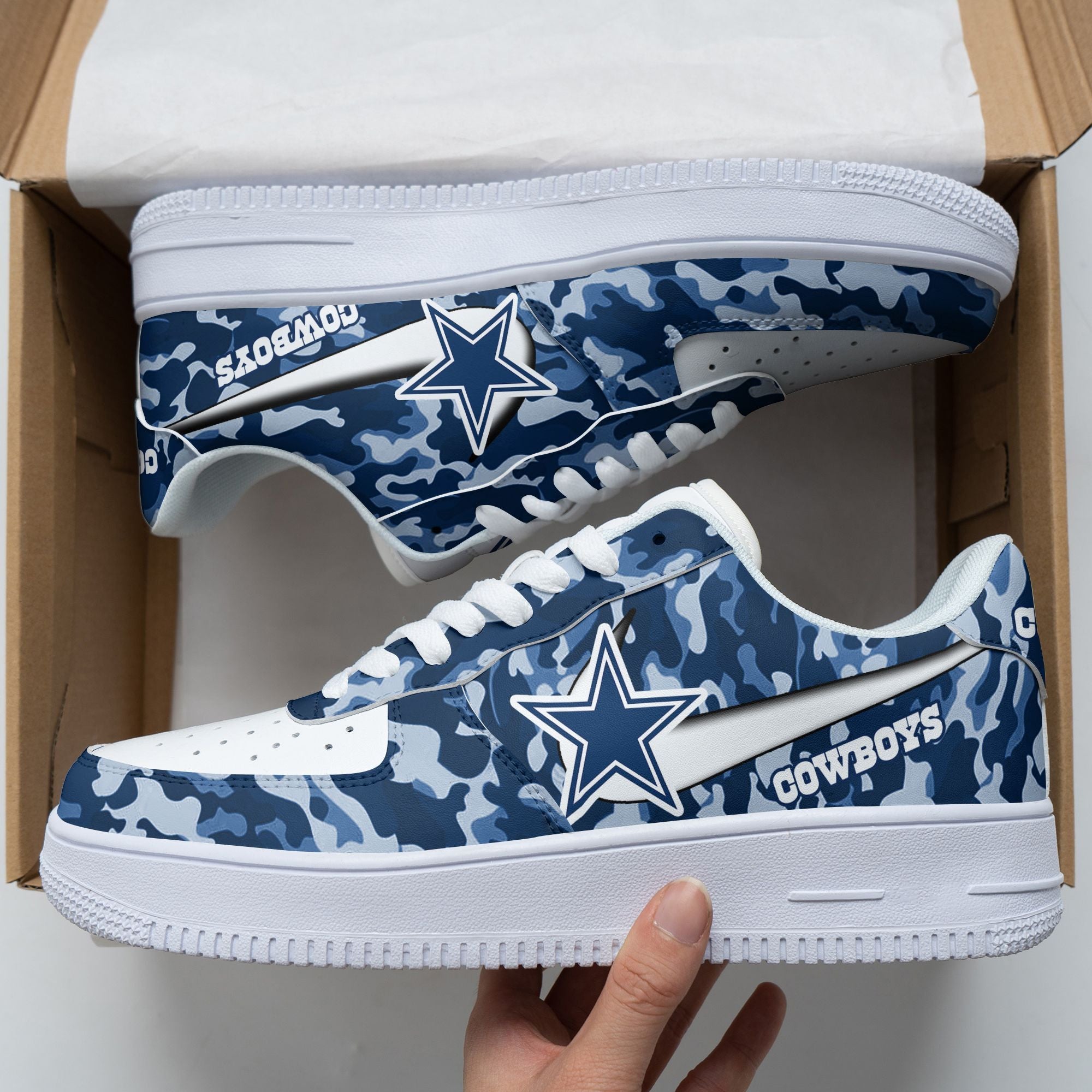 Ideafootwear Dallas Cowboys NFL Air Low-Top Sneakers Shoes For Men And Women
