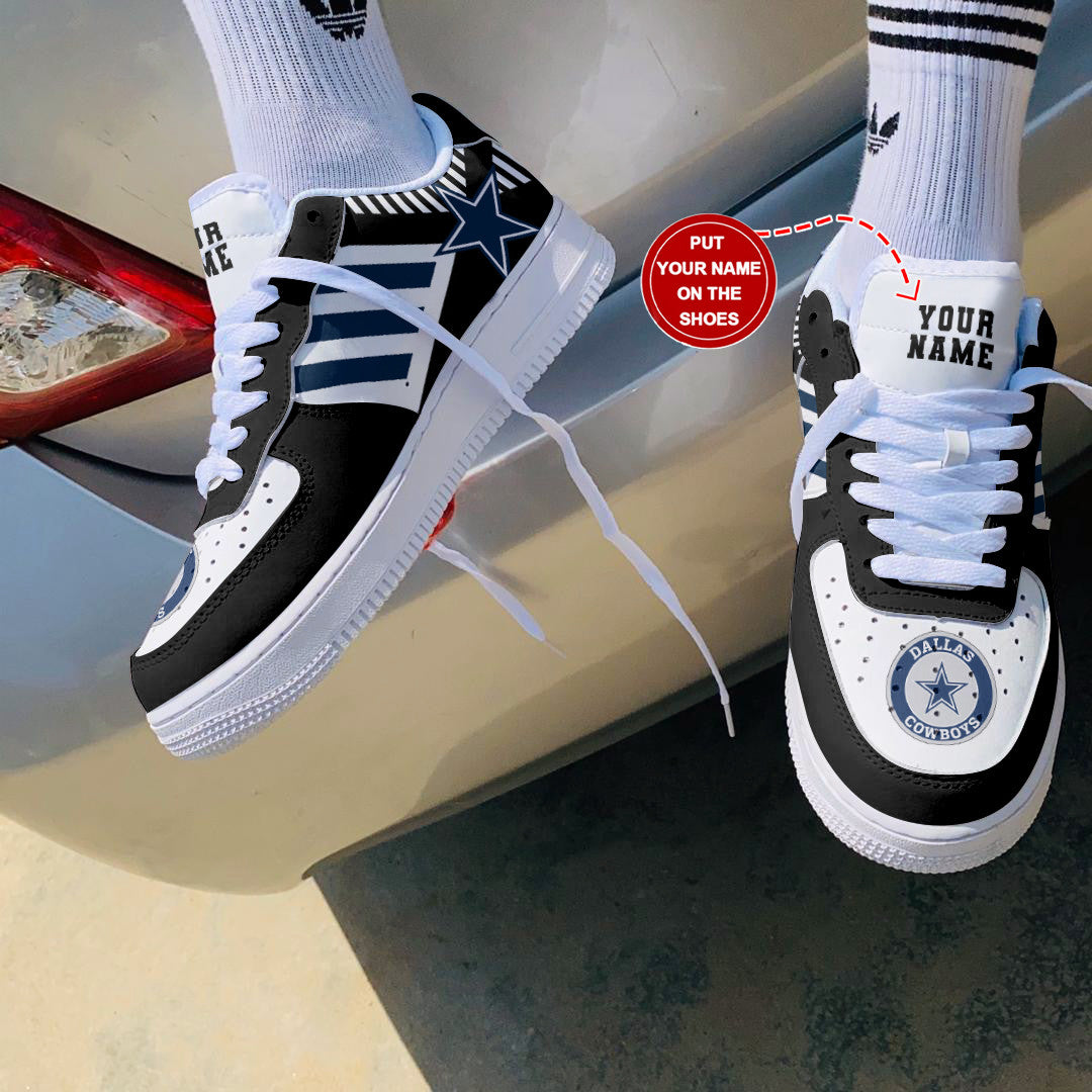 Ideafootwear Dallas Cowboys NFL Air Low-Top Sneakers Shoes For Men And Women