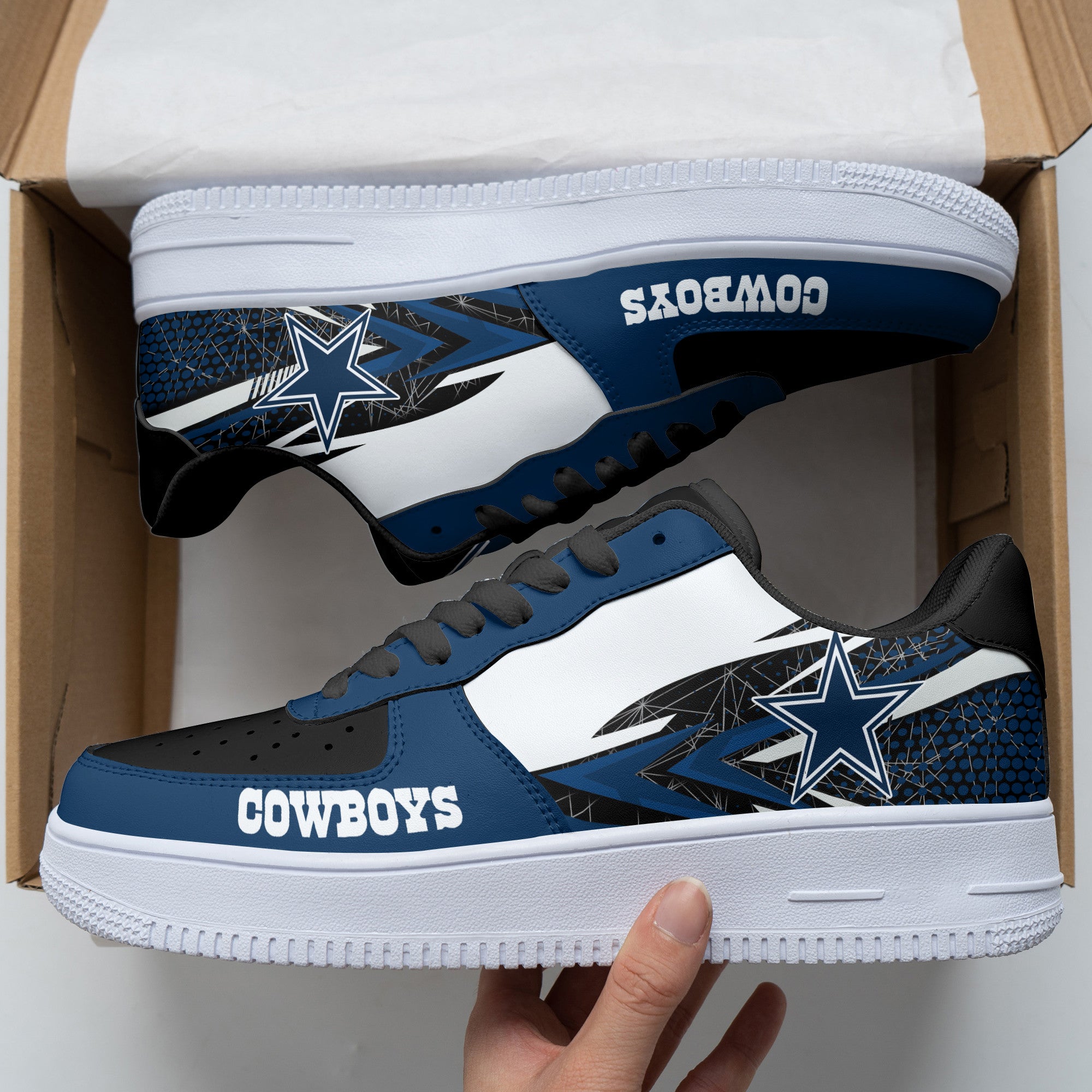 Ideafootwear Dallas Cowboys NFL Air Low-Top Sneakers Shoes For Men And Women