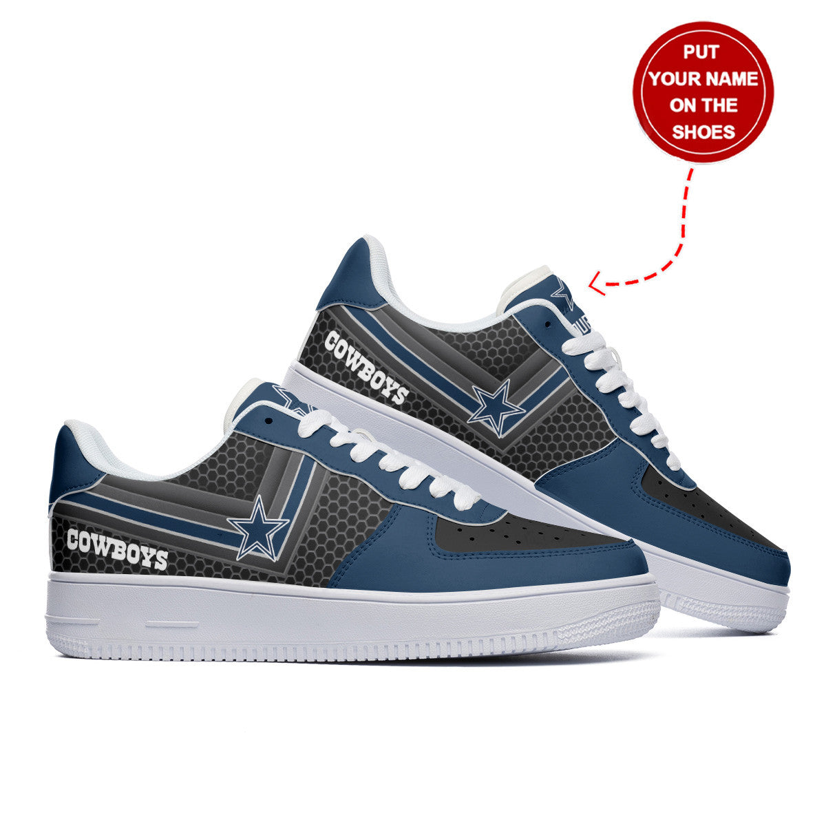 Ideafootwear Dallas Cowboys NFL Air Low-Top Sneakers Shoes For Men And Women