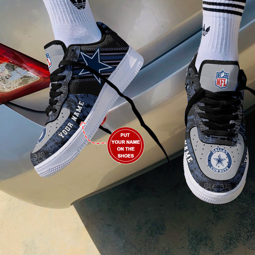 Ideafootwear Dallas Cowboys NFL Air Low-Top Sneakers Shoes For Men And Women