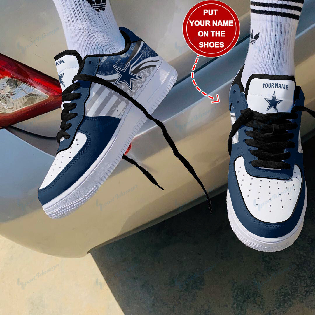 Ideafootwear Dallas Cowboys NFL Air Low-Top Sneakers Shoes For Men And Women