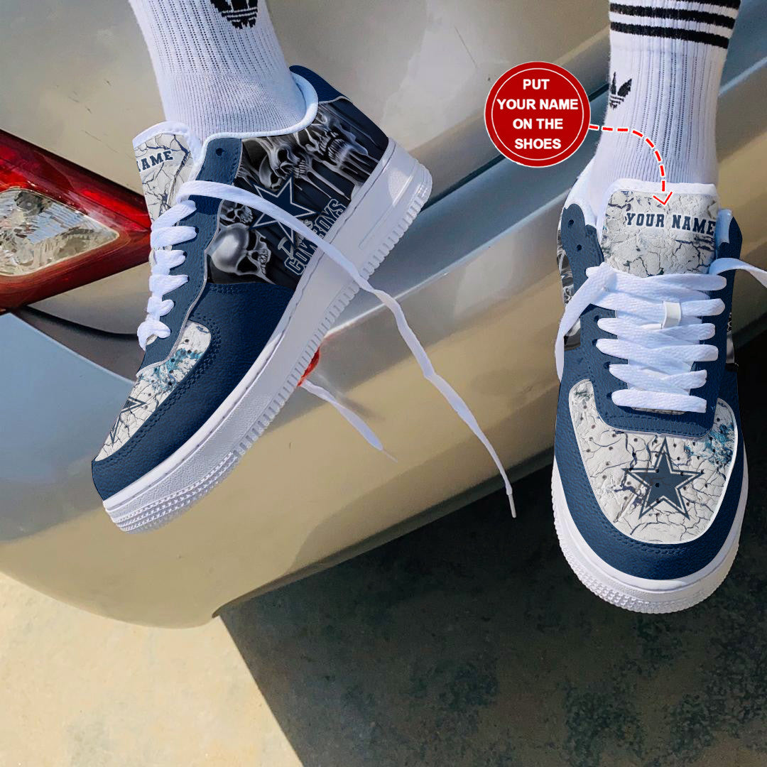 Ideafootwear Dallas Cowboys NFL Air Low-Top Sneakers Shoes For Men And Women