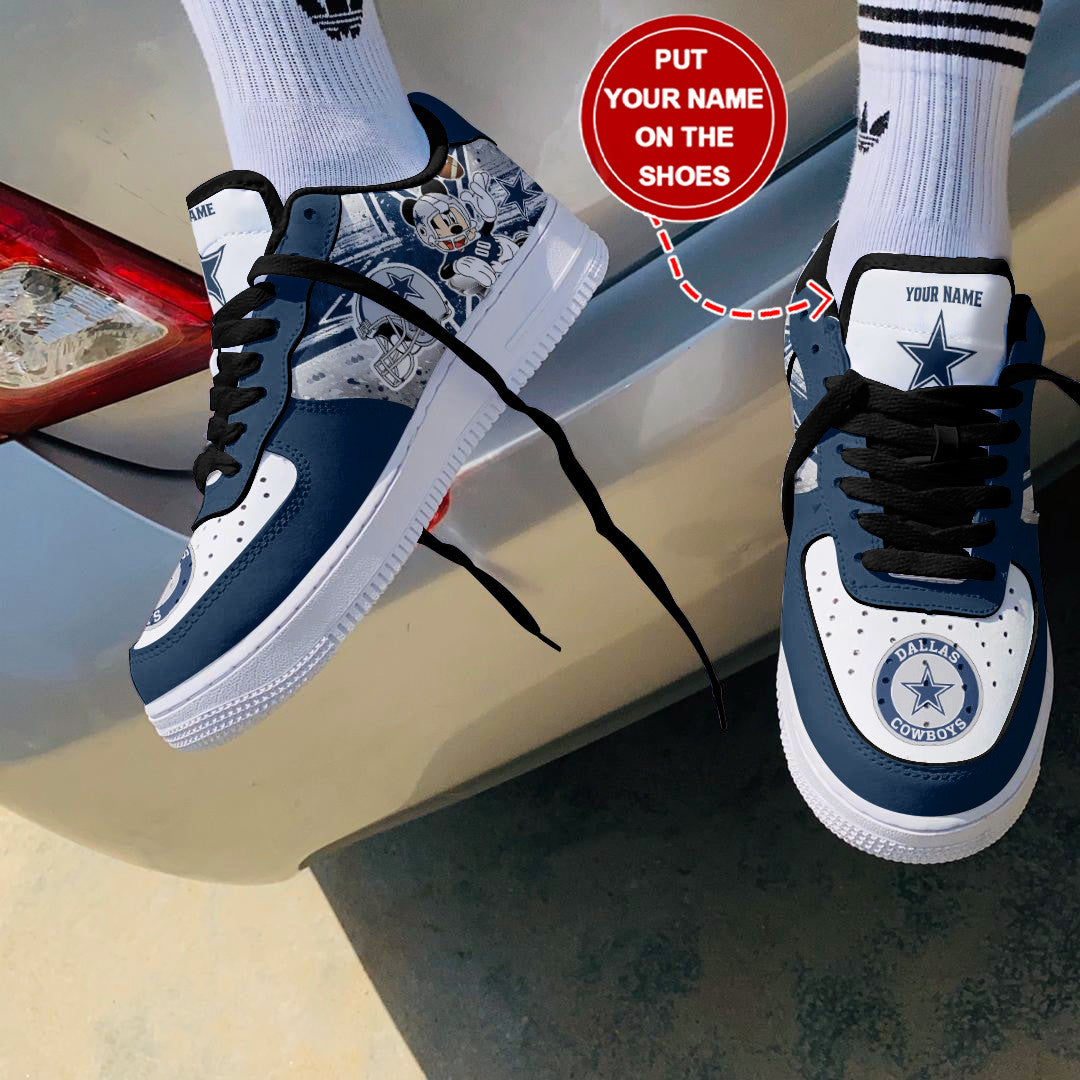 Ideafootwear Dallas Cowboys NFL Air Low-Top Sneakers Shoes For Men And Women