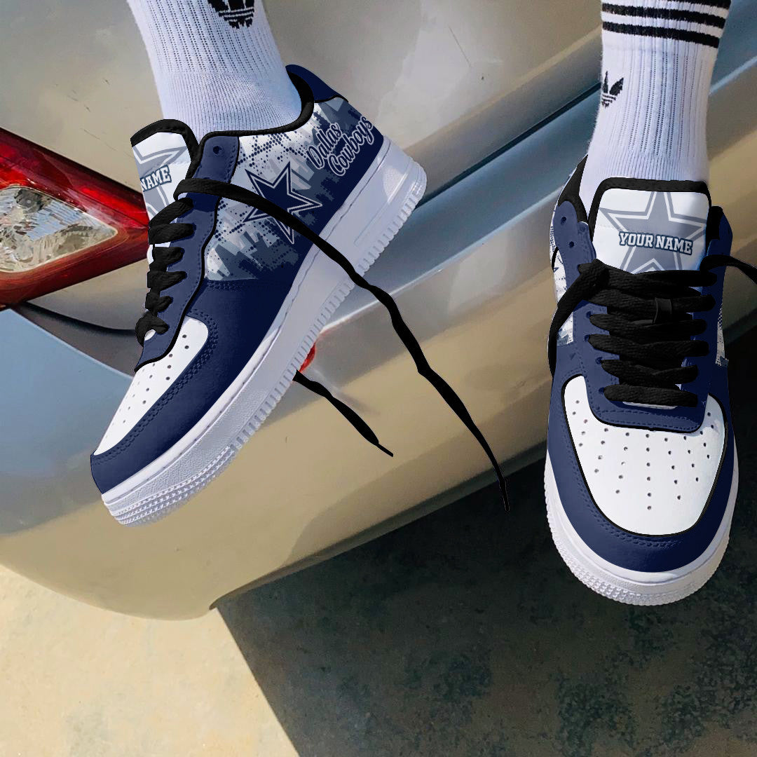 Ideafootwear Dallas Cowboys NFL Air Low-Top Sneakers Shoes For Men And Women