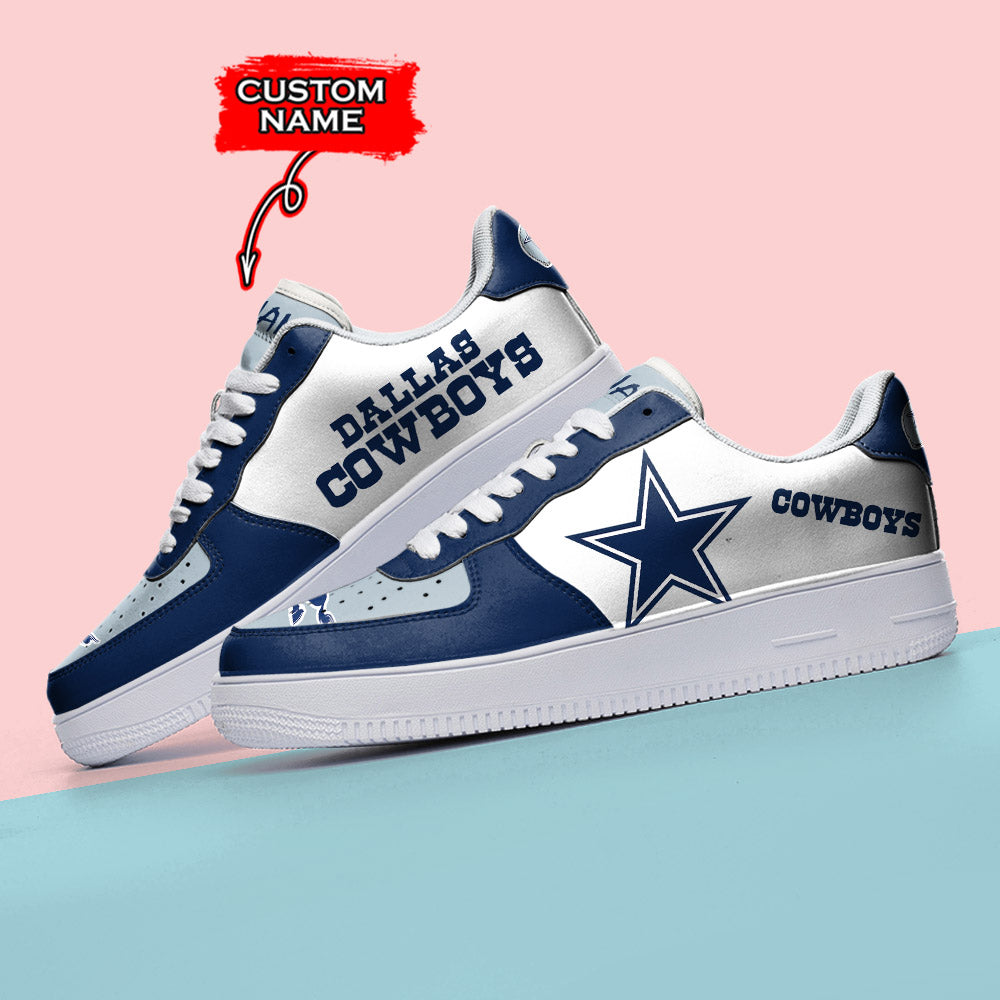 Ideafootwear Dallas Cowboys NFL Air Low-Top Sneakers Shoes For Men And Women
