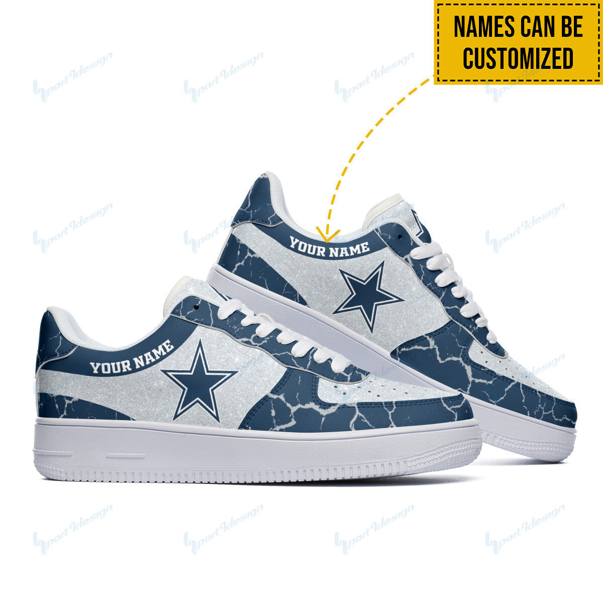 Ideafootwear Dallas Cowboys NFL Air Low-Top Sneakers Shoes For Men And Women