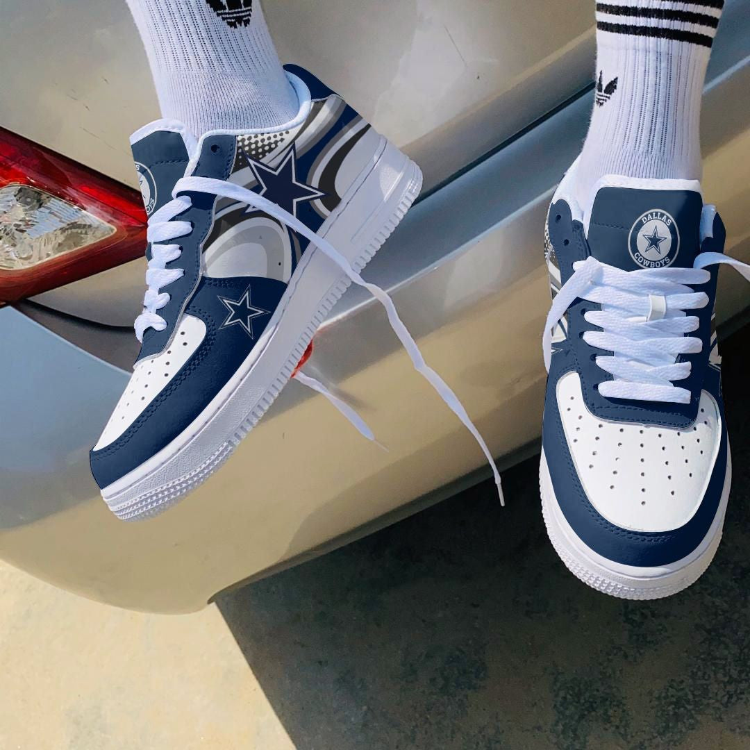 Ideafootwear Dallas Cowboys NFL Air Low-Top Sneakers Shoes For Men And Women