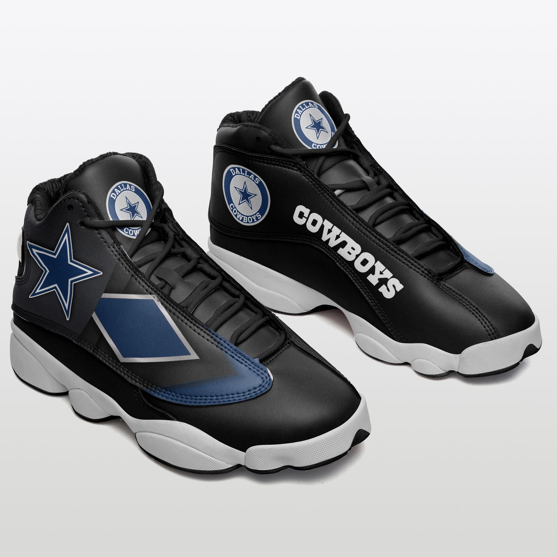Ideafootwear Dallas Cowboys NFL AJ13 Sneakers Shoes For Men And Women