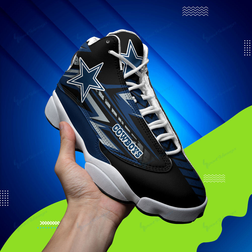 Ideafootwear Dallas Cowboys NFL AJ13 Sneakers Shoes For Men And Women