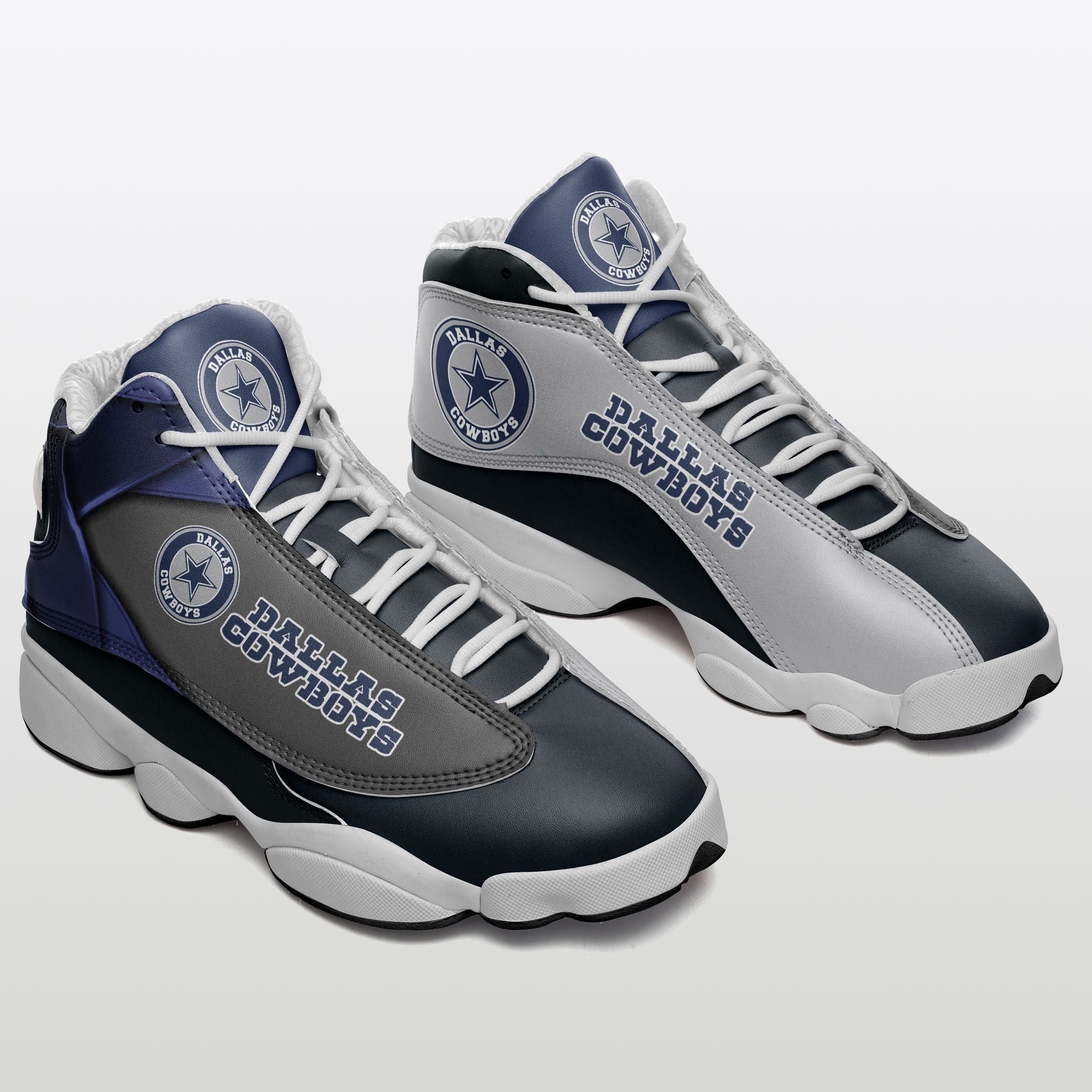 Ideafootwear Dallas Cowboys NFL AJ13 Sneakers Shoes For Men And Women