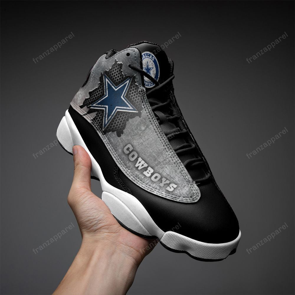 Ideafootwear Dallas Cowboys NFL AJ13 Sneakers Shoes For Men And Women